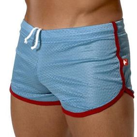 Фото  Мужские спортивные шорты Andrew Christian Retro Sports Mesh Gym Shorts Blue AC11