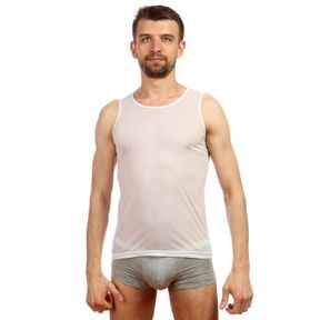 Фото Мужская майка в мелкую сетку белая  Manstore Micropo White Tank 