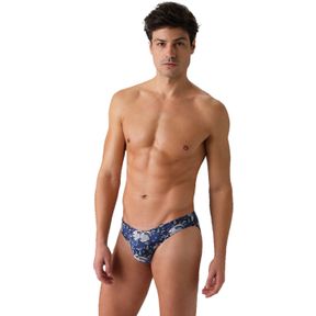 Фото Мужские трусы слипы темно-синие с принтом Doreanse Rabbit Island 1203