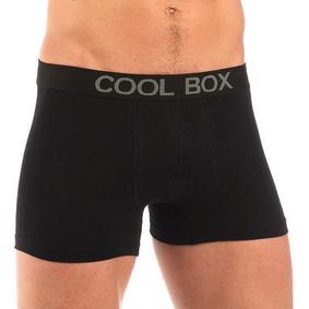 Фото Мужские трусы боксеры черные с черной резинкой Cool Box short