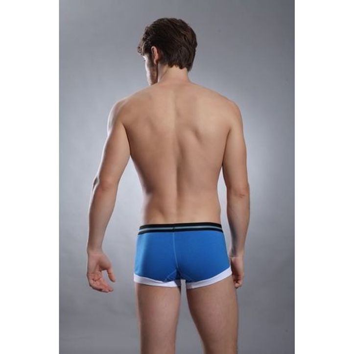 Мужские трусы хипсы синие с вырезами Superbody Blue Hip Boxer фото 2