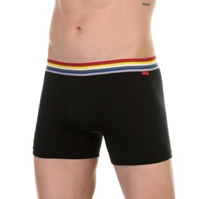 Фото Мужские трусы боксеры черные с разноцветной резинкой Paul Smith