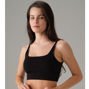 Фото Женский спортивный бюстгальтер с тонкими бретелями черный Doreanse 5562