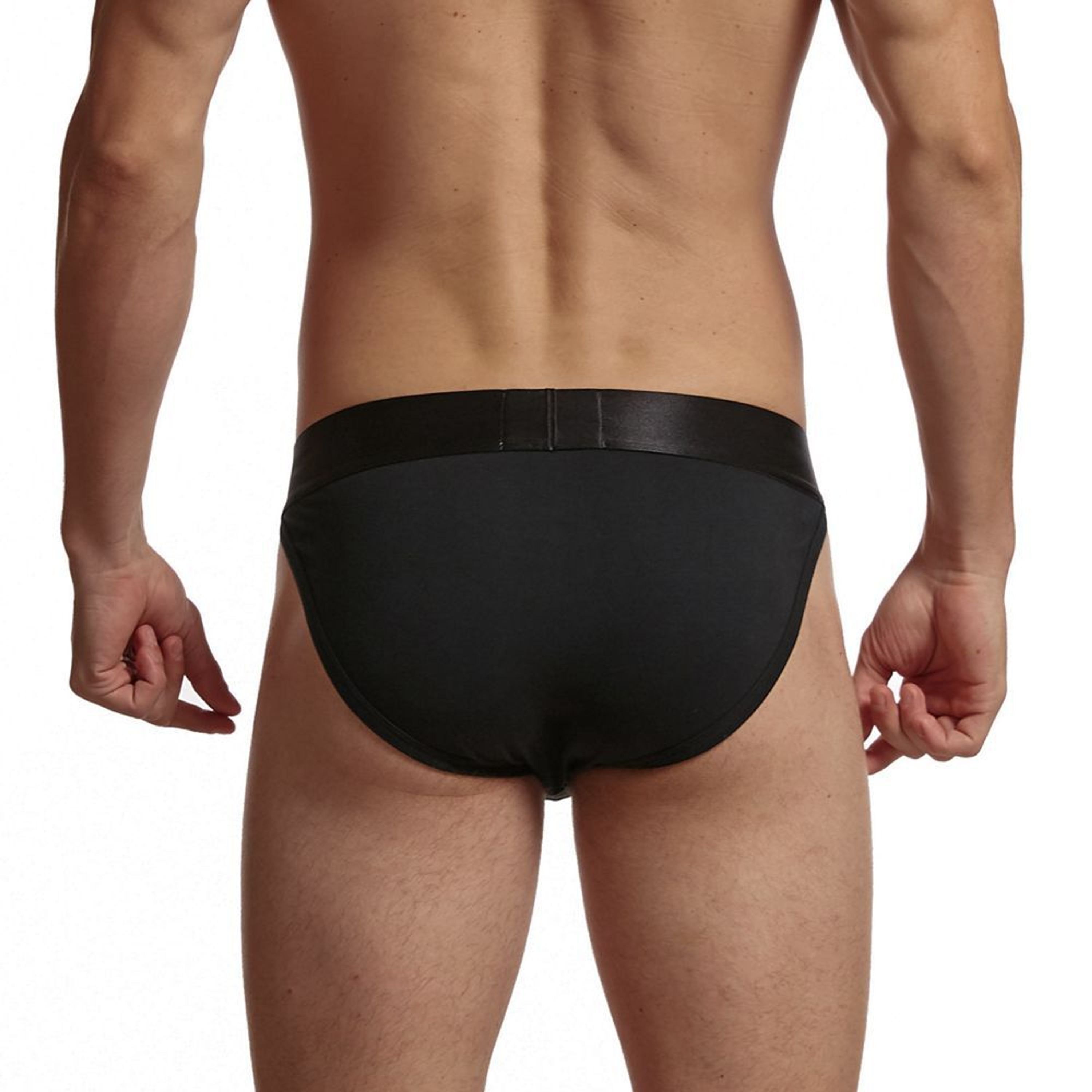 Мужские трусы танга черные JOCKMAIL JM3032-2 фото 3