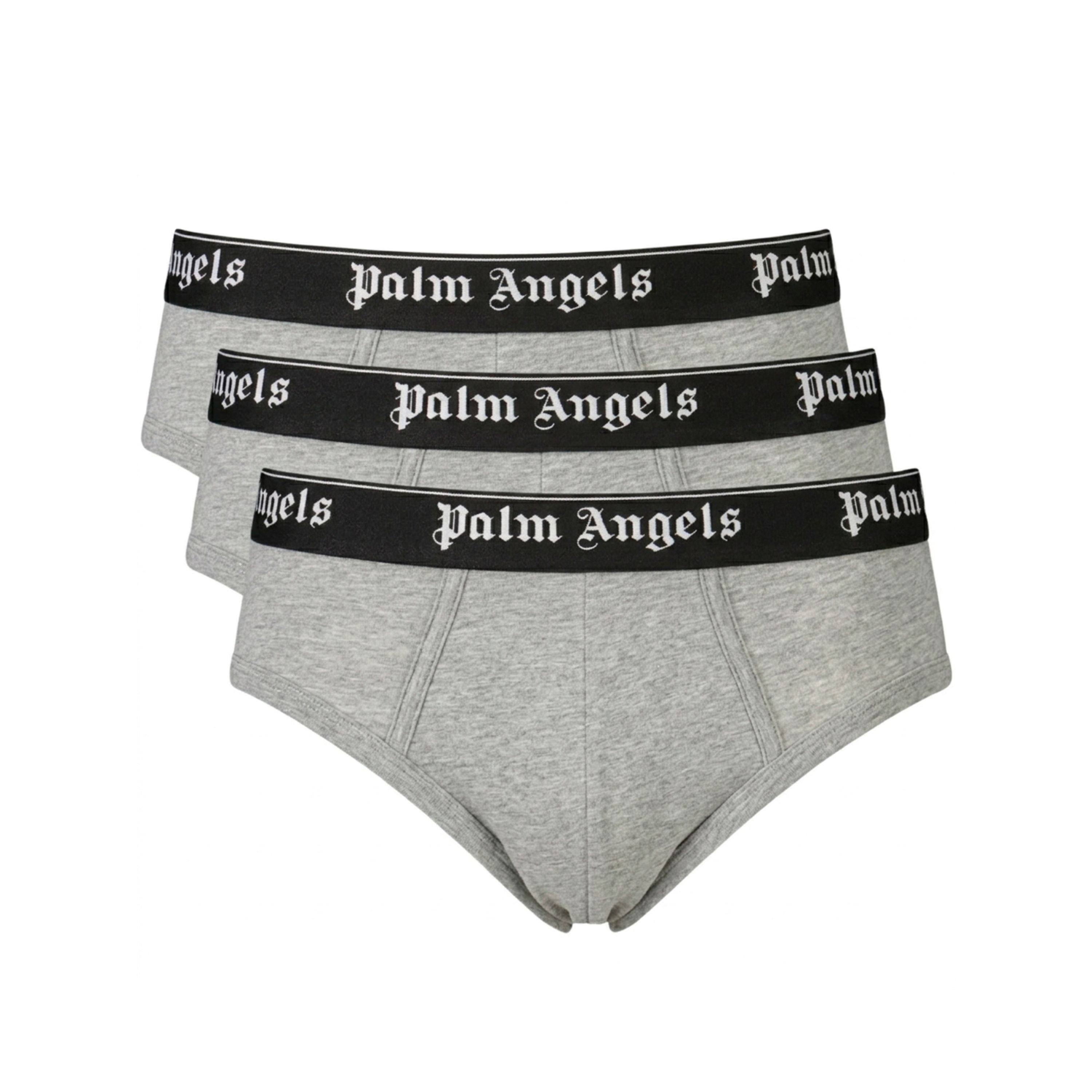Набор мужских трусов брифов 3в1 серые PALM ANGELS PLA1UMWSP04TR фото 1