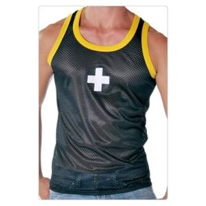 Фото Майка спортивная в сетку Andrew Christian Sport Mesh Tank Black AC16