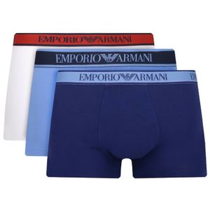 Фото Набор мужских трусов боксеров 3в1 (темно-синий, голубой, белый) Emporio Armani 111473_4F717 20711