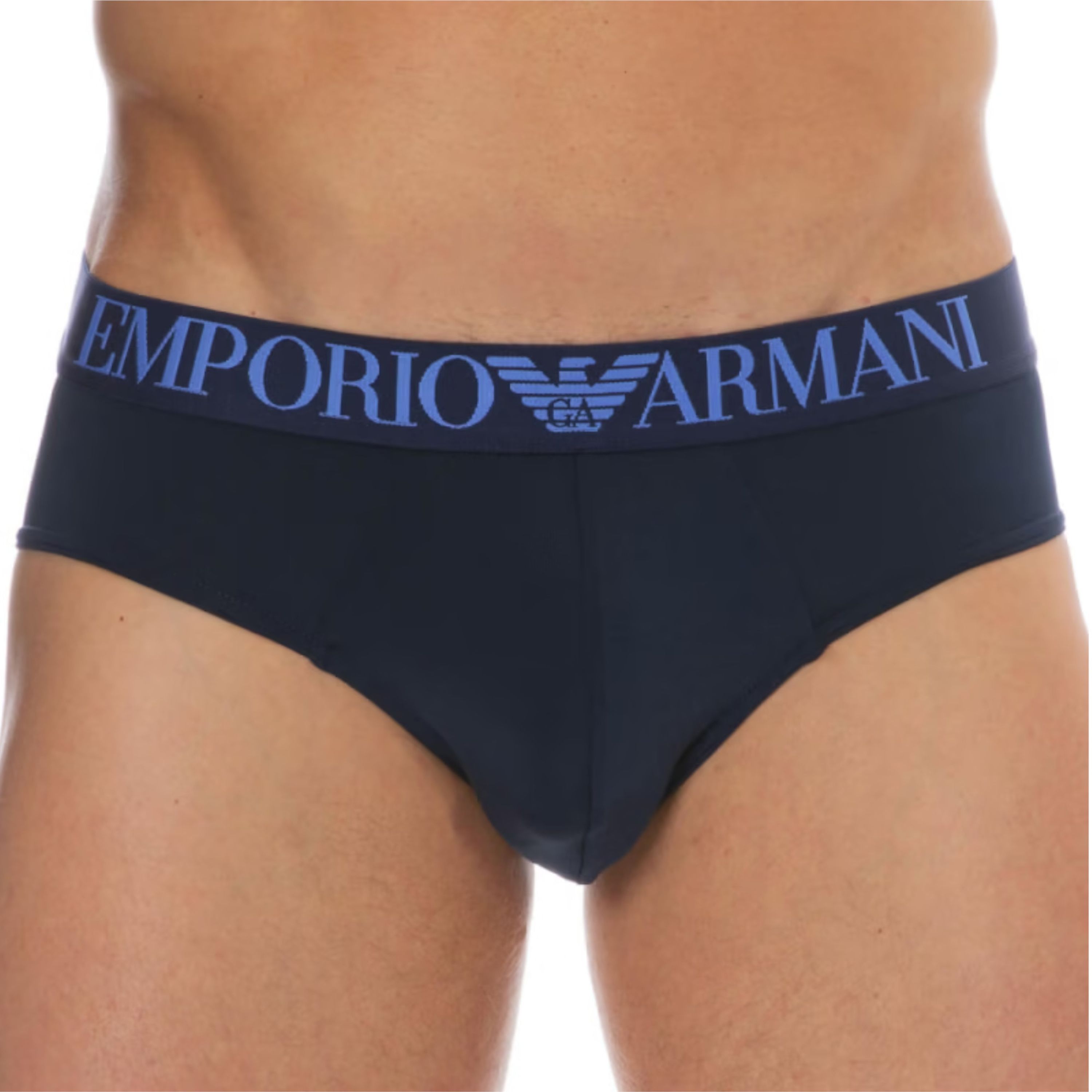 Мужские трусы брифы темно-синие Emporio Armani 110814_4F535 00135 фото 1