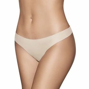 Фото Женские трусы танга бежевые бесшовные Creaciones Selene 500 TANGA/tierra