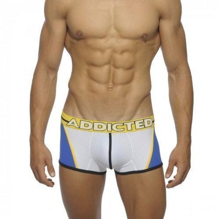 Мужские трусы боксеры ADDICTED Blocking Color Hips White-Blue 