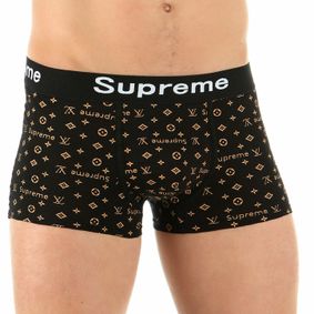 Фото Мужские трусы боксеры черные Supreme LV