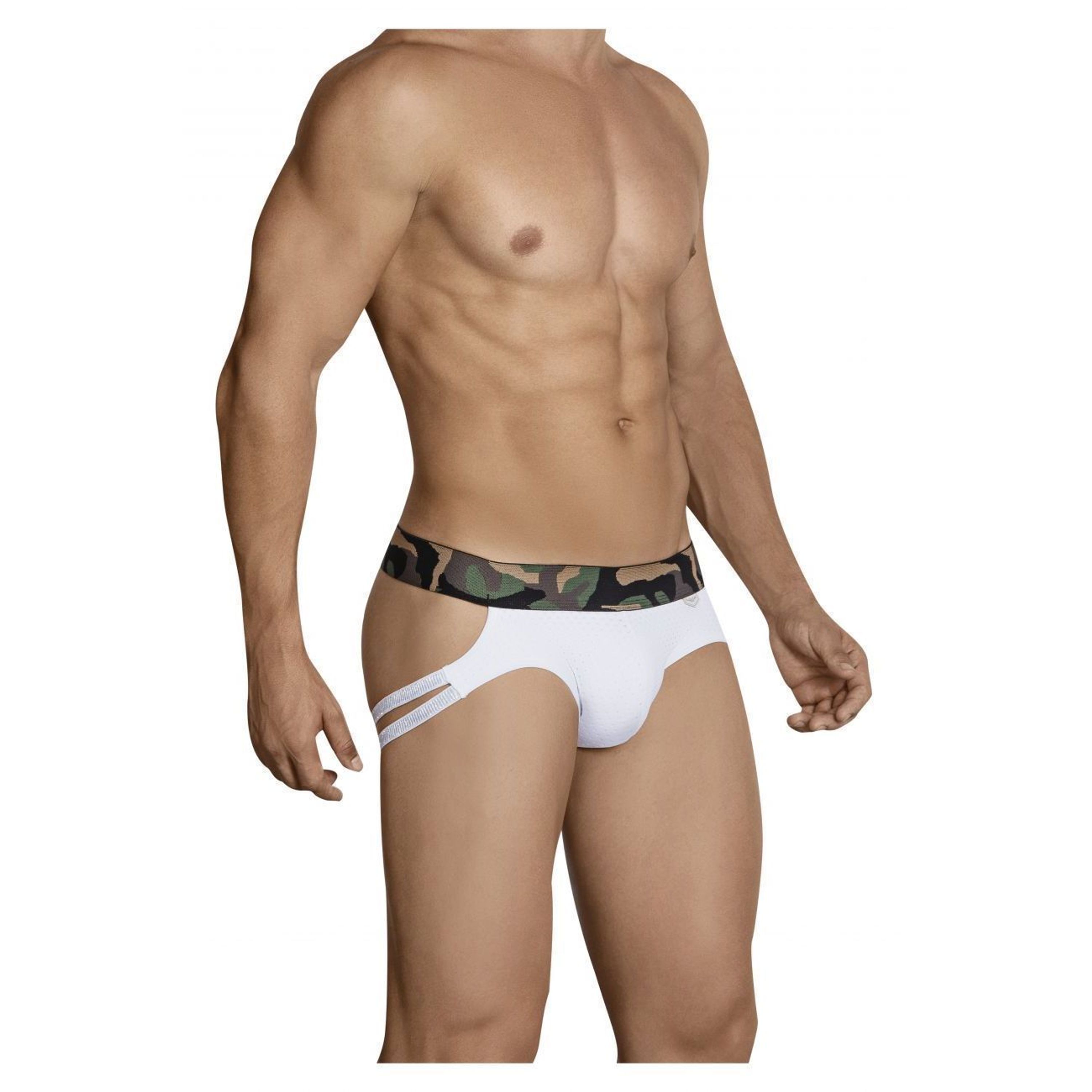 Мужские трусы джоки белые Clever Moda Hostiliano Jockstrap 302201 фото 2