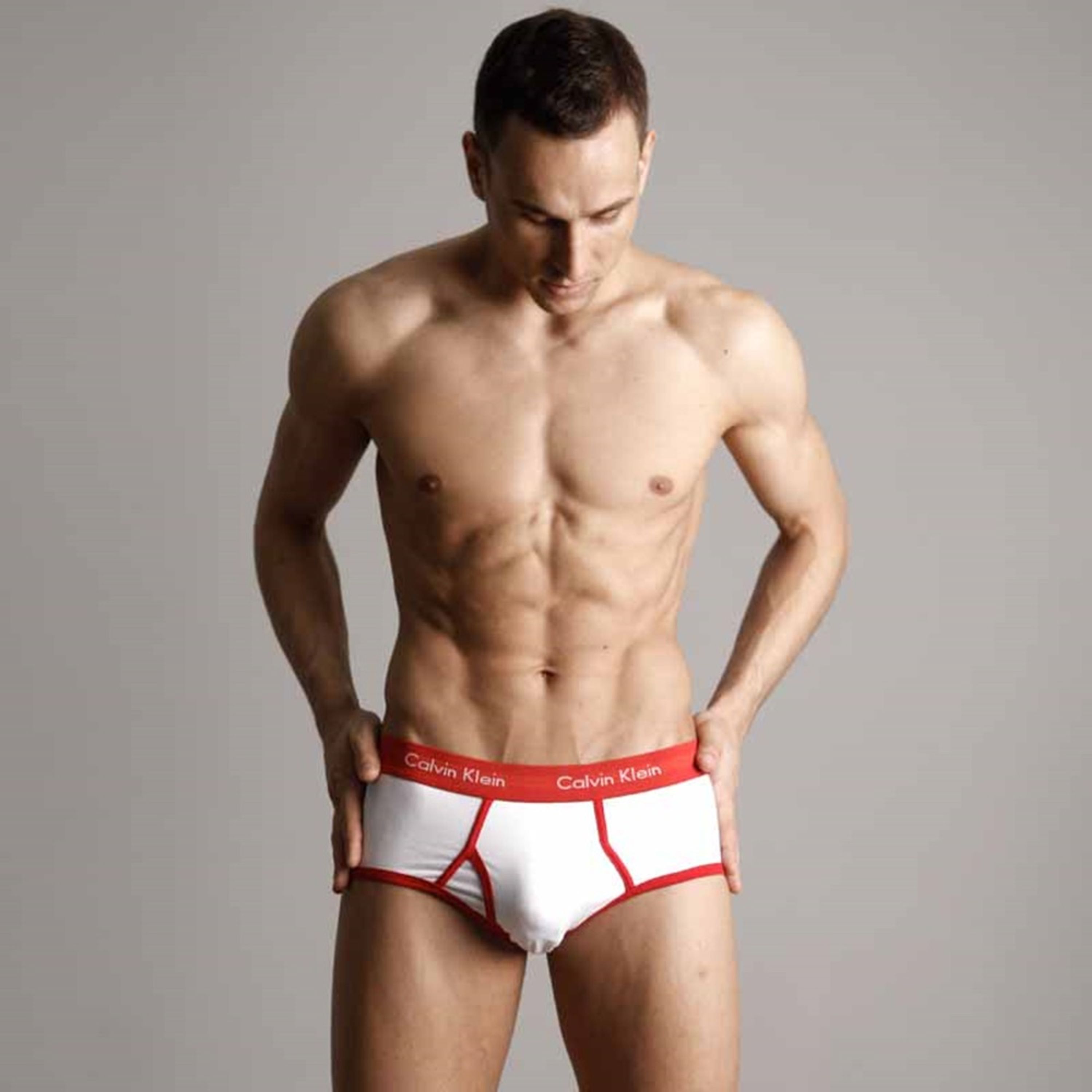 Мужские трусы брифы Calvin Klein 365 White Red Brief фото 1
