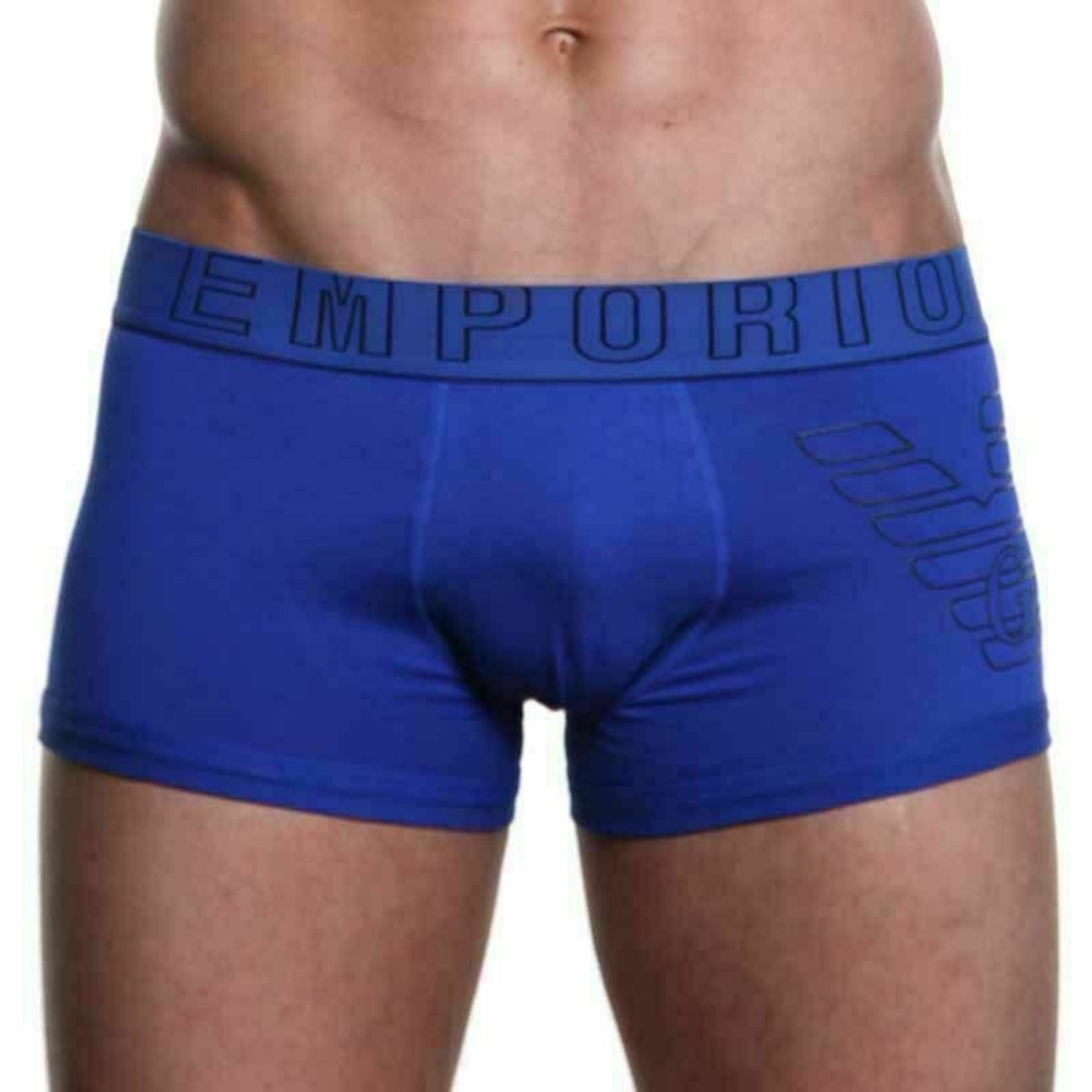 Мужские трусы боксеры синие Emporio Armani Eagle Blue Boxer фото 2