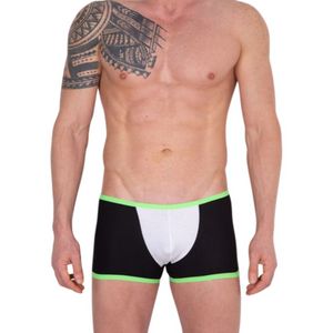 Фото Мужские трусы боксеры черные с белой вставкой и зеленой резинкой Cosmos Colors PC30_GWB Фото Мужские трусы боксеры черные с белой вставкой и зеленой резинкой Cosmos Colors PC30_GWB