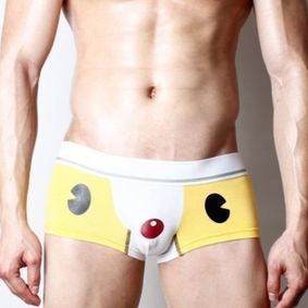 Фото  Мужские трусы хипсы с мультяшкой желтые Superbody Cartoon Bear Yellow Hip Boxer