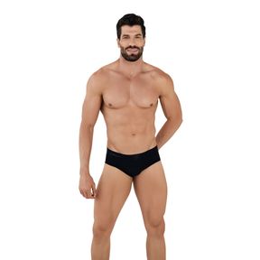 Фото Мужские трусы брифы черные с сетчатыми вставками Clever Moda LUCERNA BRIEF 103311