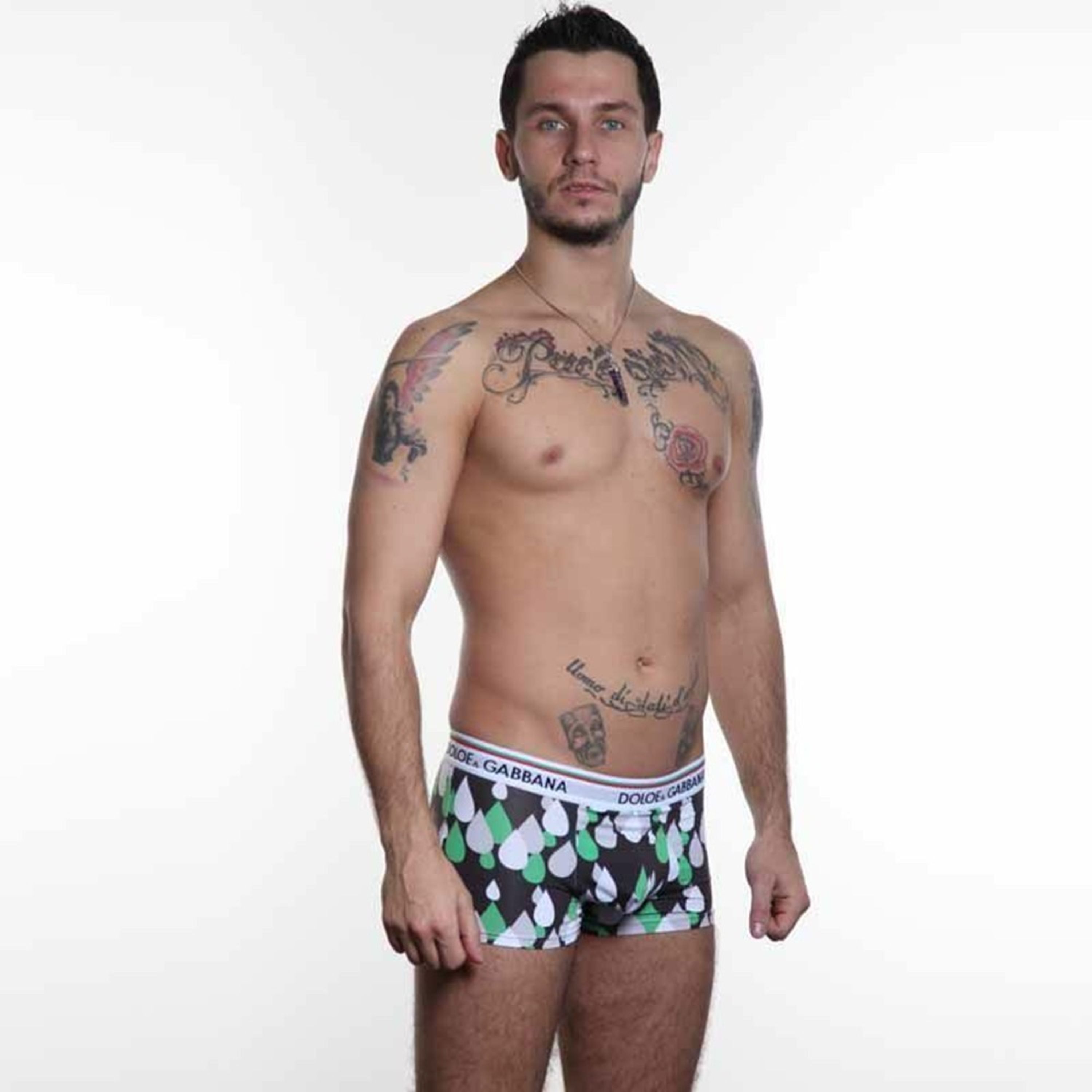 Мужские трусы боксеры зеленые Doloe&Gabbana фото 1