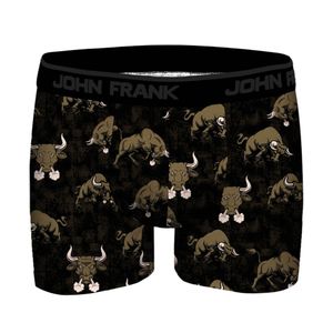 Фото Мужские трусы боксеры черные с принтом JOHN FRANK JFBDMOD151-BULLS