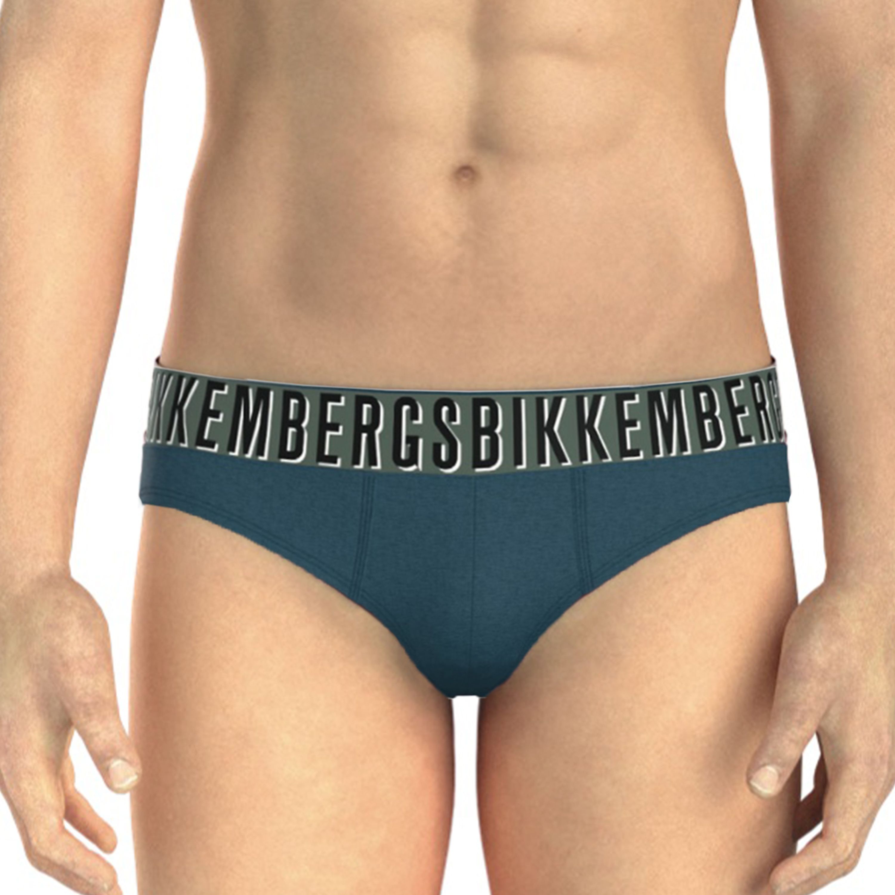 Мужские трусы брифы синие набор 2в1 Bikkembergs OMBRE BKK52USP28BI фото 2