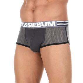 Фото Мужские трусы хипсы серые в сетку AUSSIEBUM