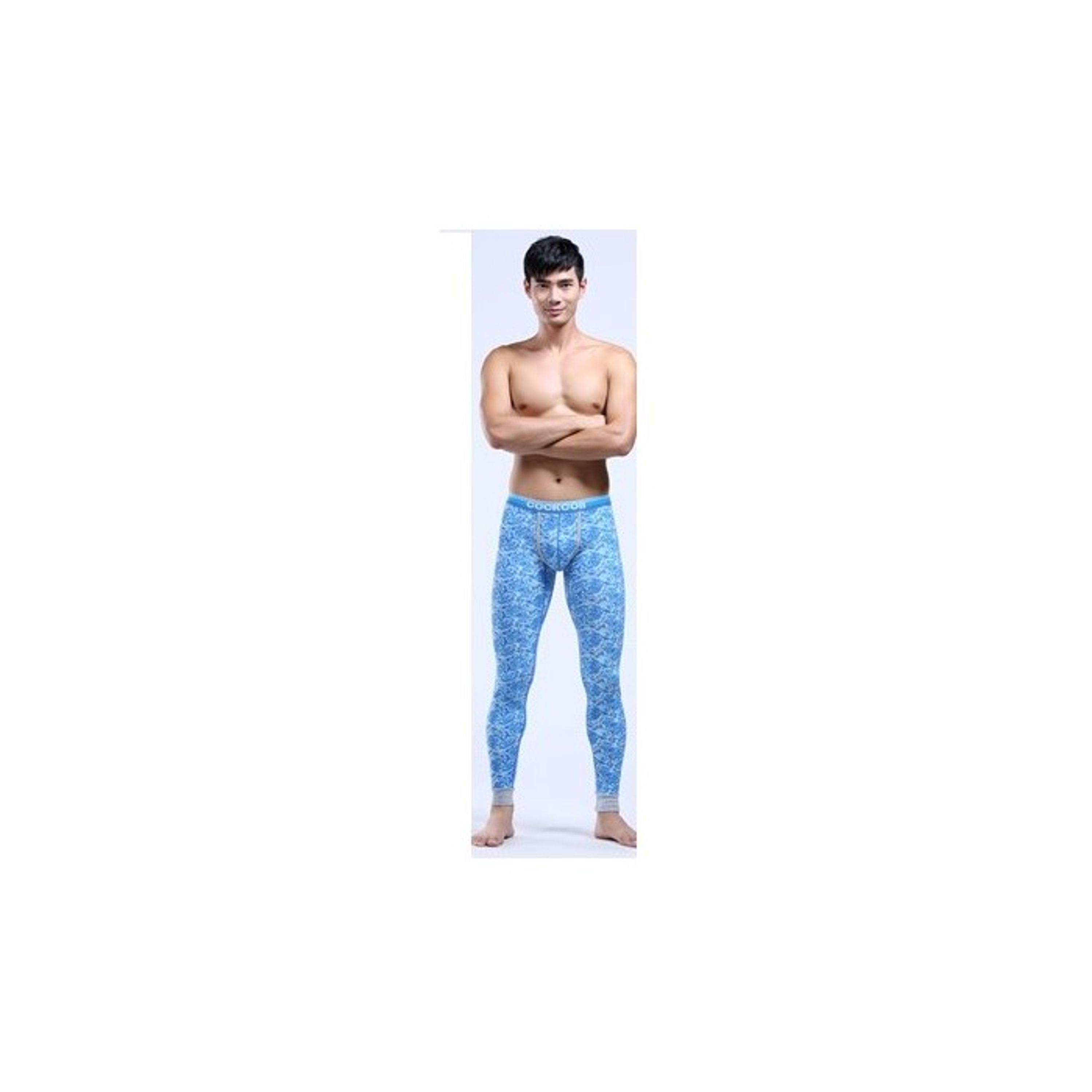 Мужские кальсоны с узором голубые Cockon MAN pants Blue 23717 фото 1