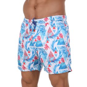 Фото Мужские шорты для плавания белые с принтом California DOREANSE 3812