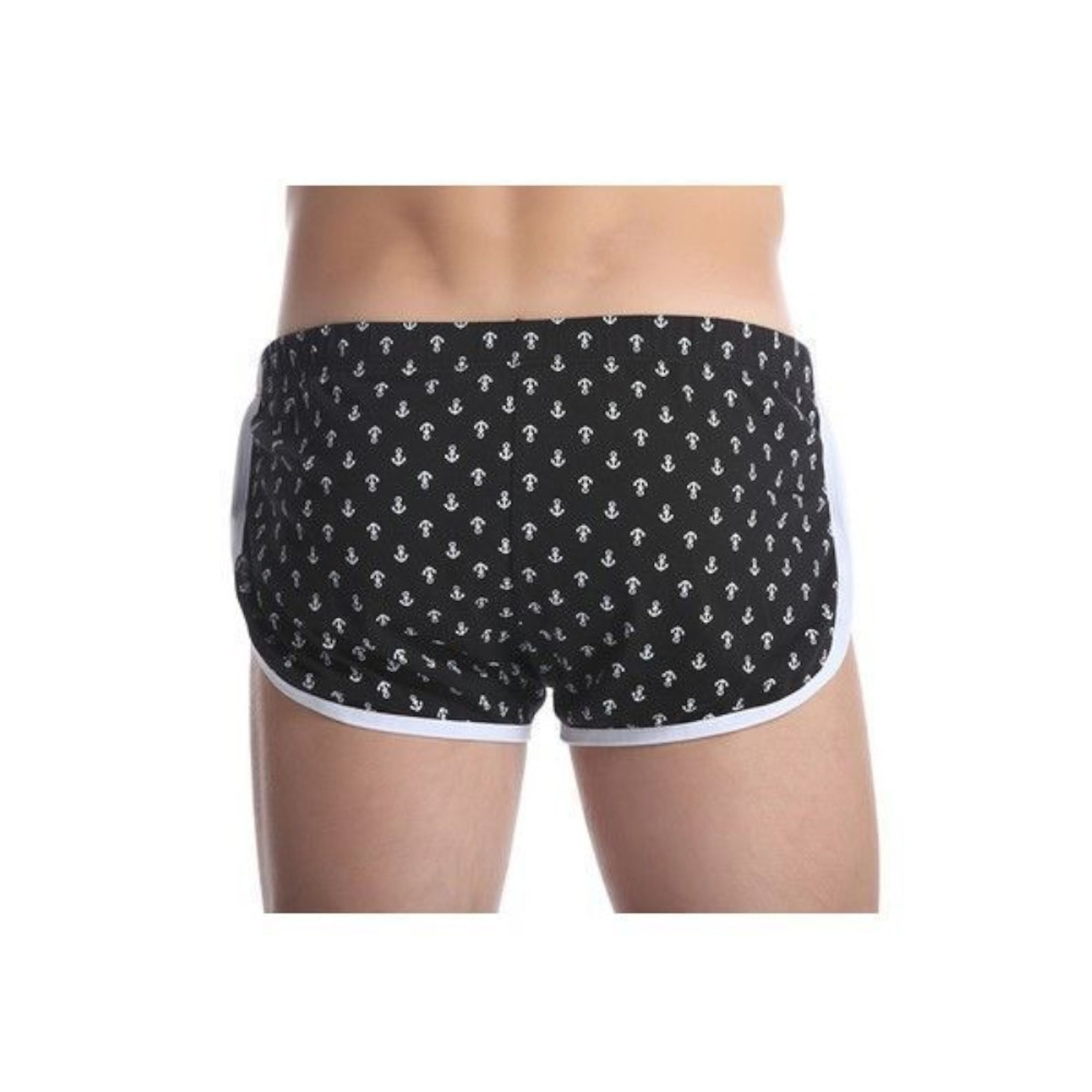 Мужские шорты черные с якорями Gillbro Black Anchor Shorts фото 2