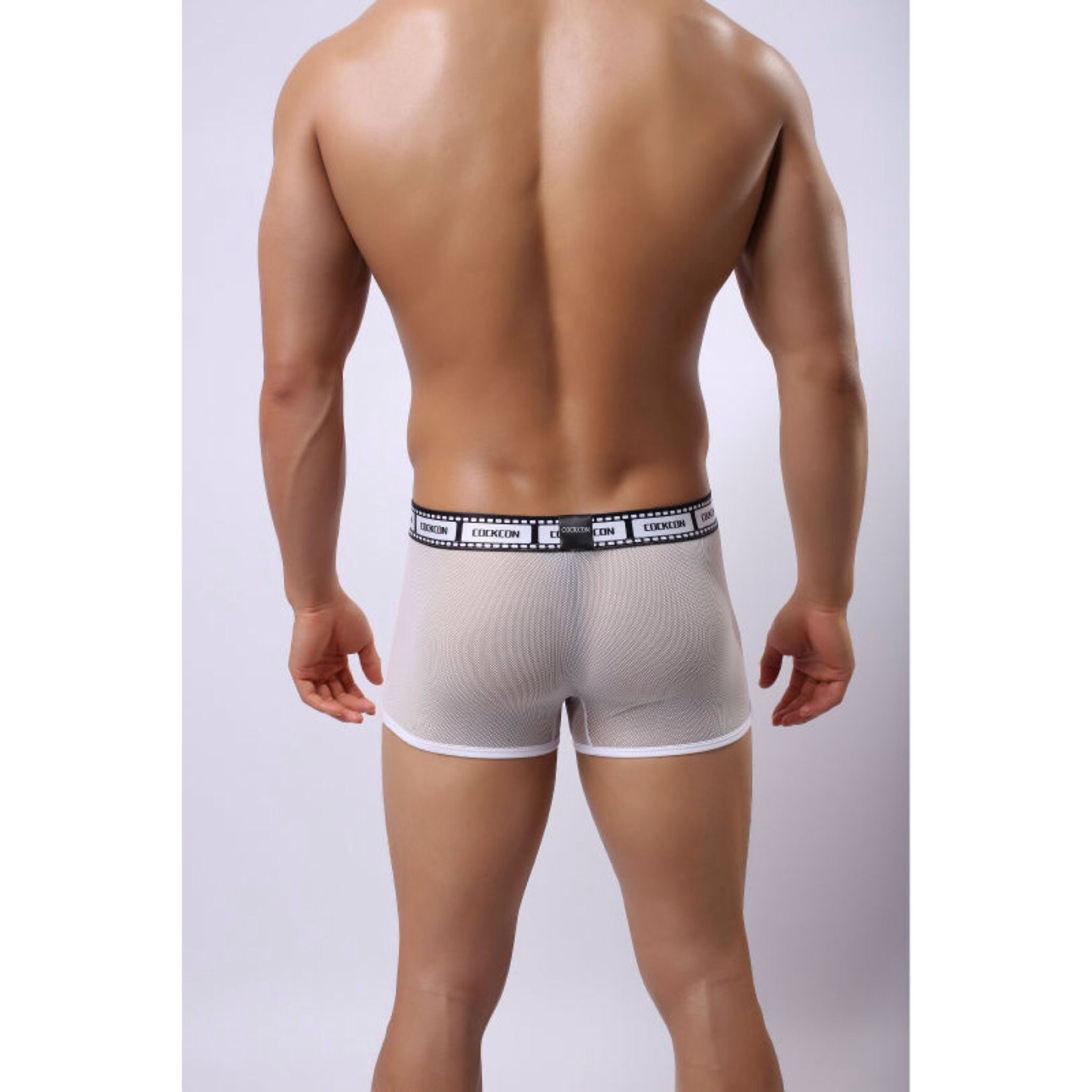 Мужские трусы боксеры белые Cockcon Trunks White  826 фото 3
