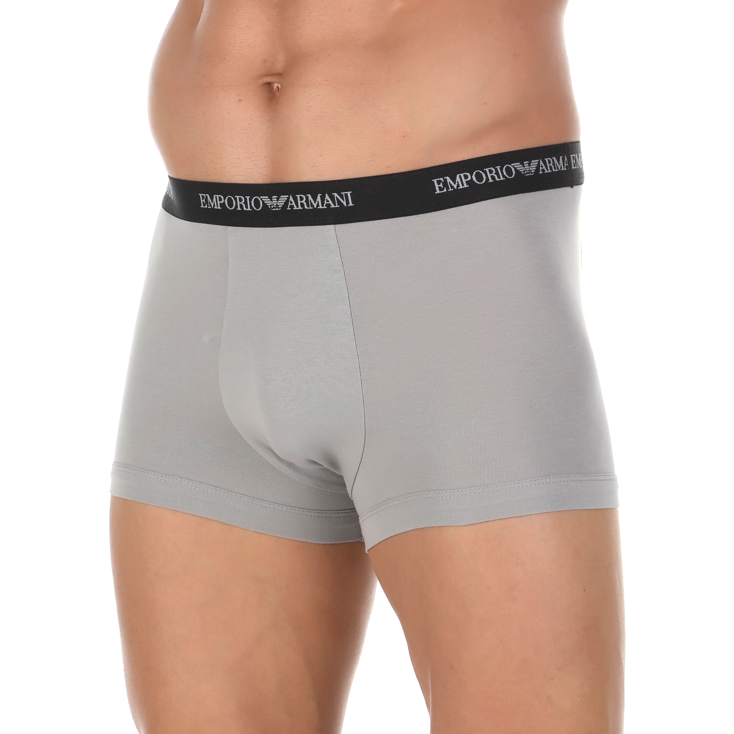 Набор мужских трусов боксеров 3в1 (белые, черные, серые) Emporio Armani 111357_CC717 02910 фото 2