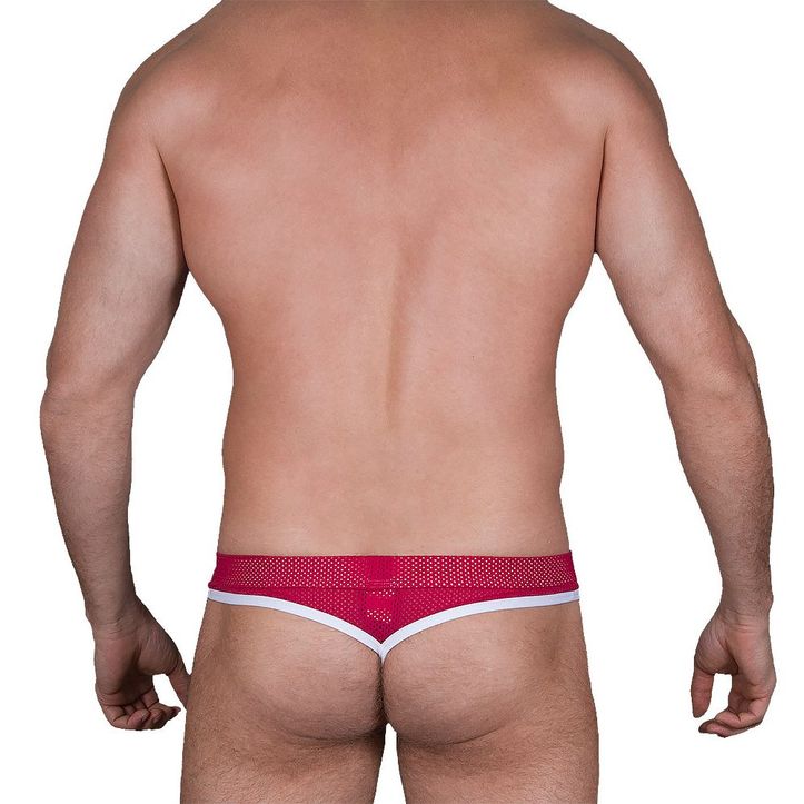 Мужские трусы стринги розовые Sesmik Active фото 3