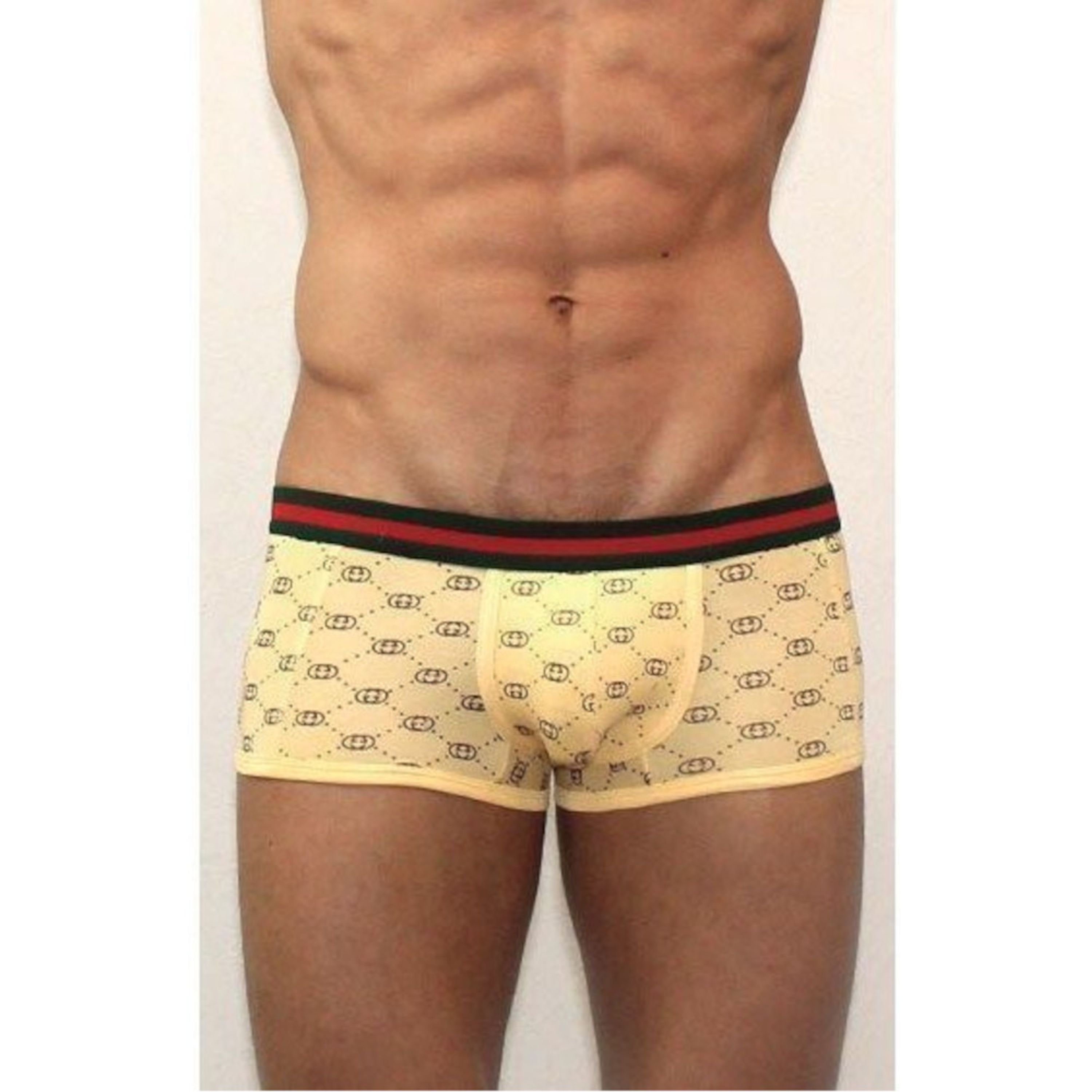 Мужские трусы хипсы желтые с овалами Yellow Trunks фото 1