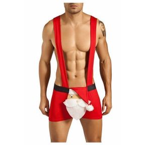 Фото Мужские трусы комбинезон Candyman Santa Outfit Color Red