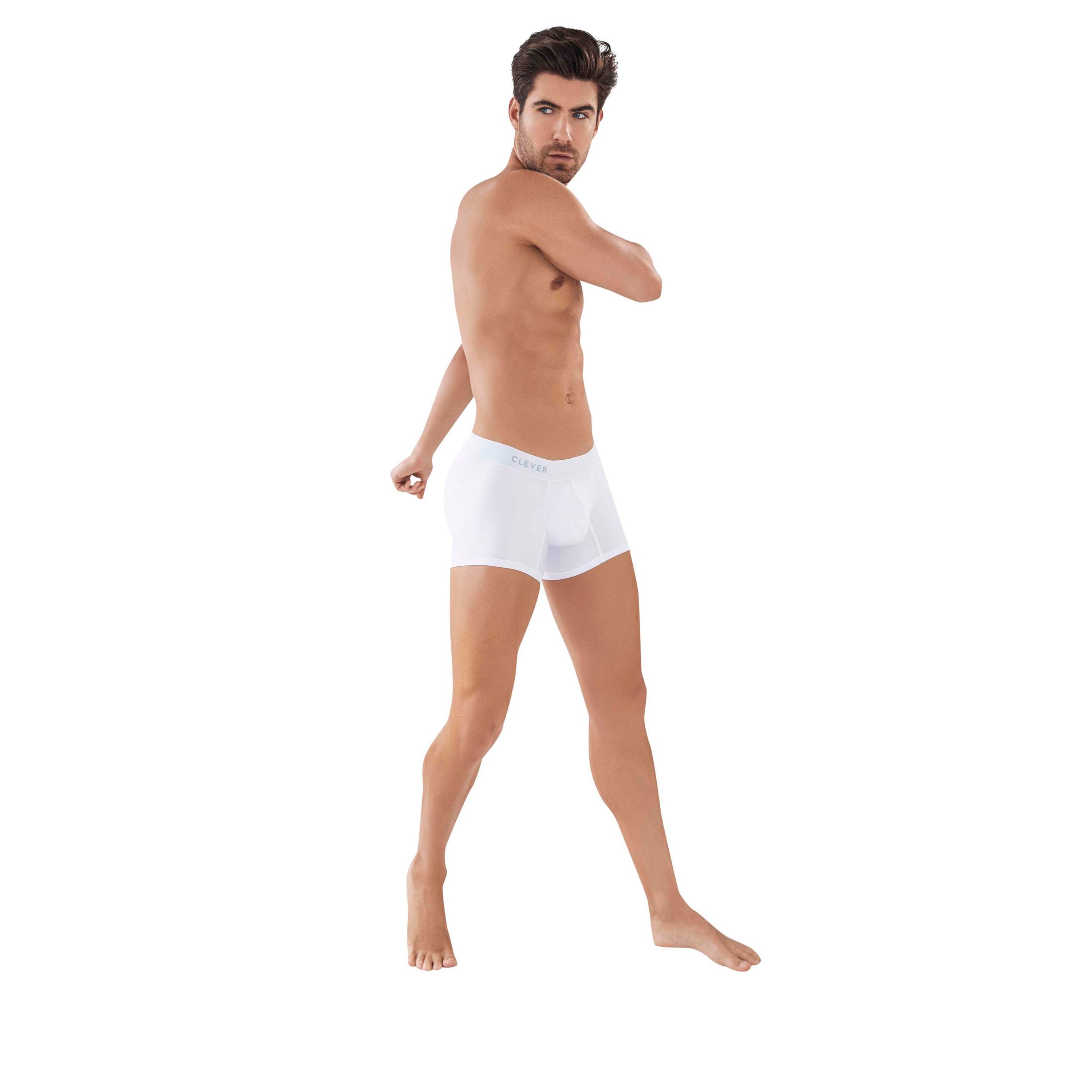 Мужские трусы боксеры белые Clever Moda CLASSIC MATCH BOXER 088001 фото 1