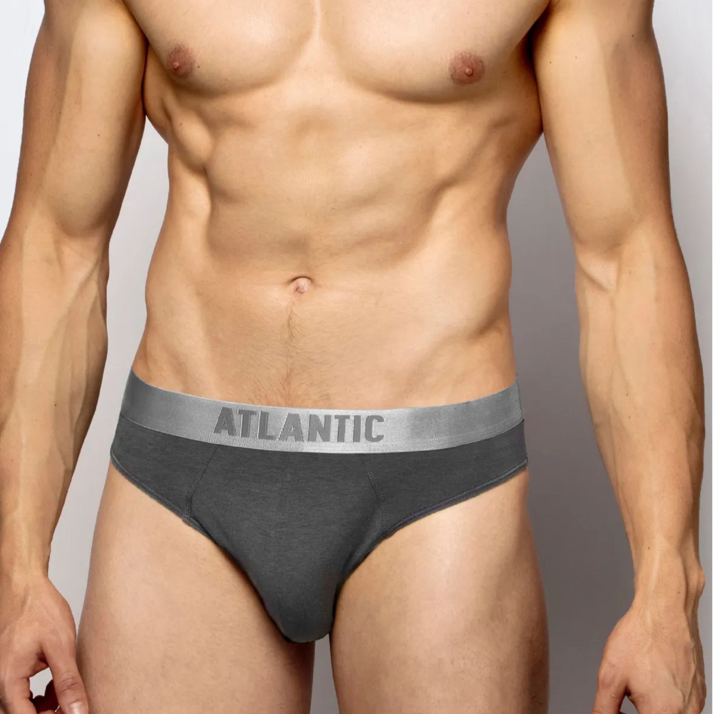 Мужские трусы слипы графитовые набор 2в1 ATLANTIC спорт Basic 2BMP-013 фото 2