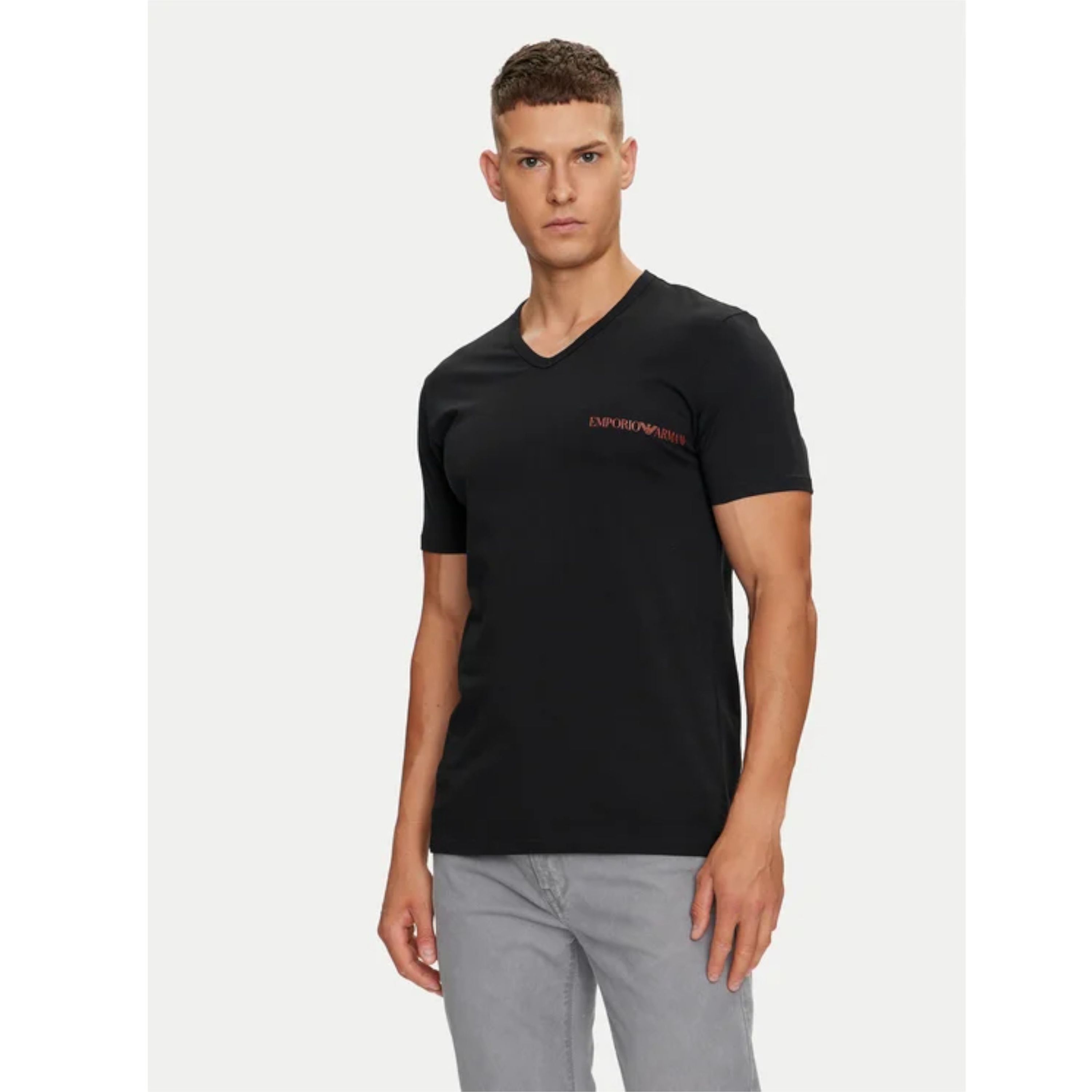 Набор мужских футболок 2в1 черные Emporio Armani 111849_4F717 23820 фото 7
