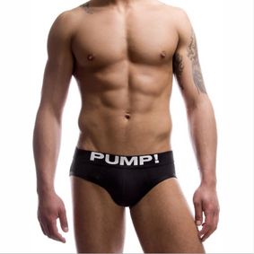 Фото Мужские трусы брифы черные в сетку Pump! H589