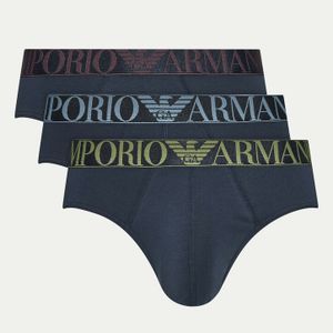 Фото Набор мужских трусов брифов 3в1 темно-синие Emporio Armani 111734_4F726 64135