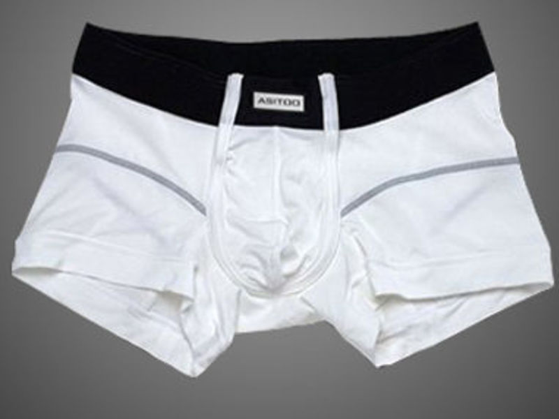  Мужские трусы боксеры Asitoo White Black Waist Hip Boxer 3151