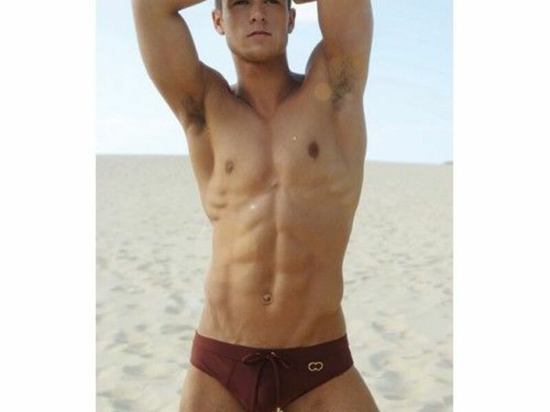 Мужские плавки коричневые Asitoo Brown Swimsuit 4487