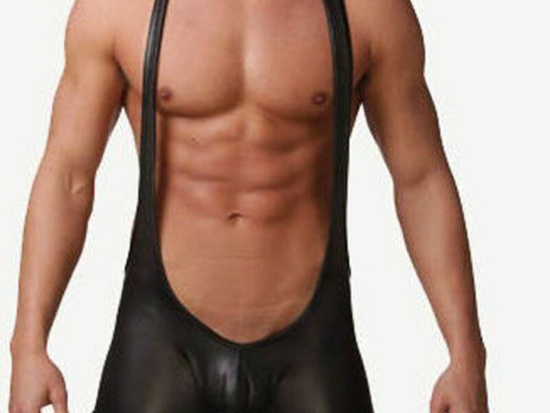Мужской комбинезон под кожу N2N Black Wrestler 4594