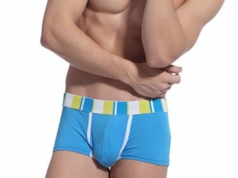 Мужские трусы боксеры голубые ZPOH Vitality Boxer Blue 4678