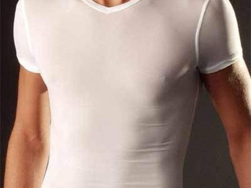 Мужская футболка прозрачная белая Manstore Bungee Tee Hysteria White 4881