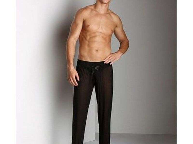 Мужские штаны в сетку черные N2N Sheer Mesh Black Pants 4898
