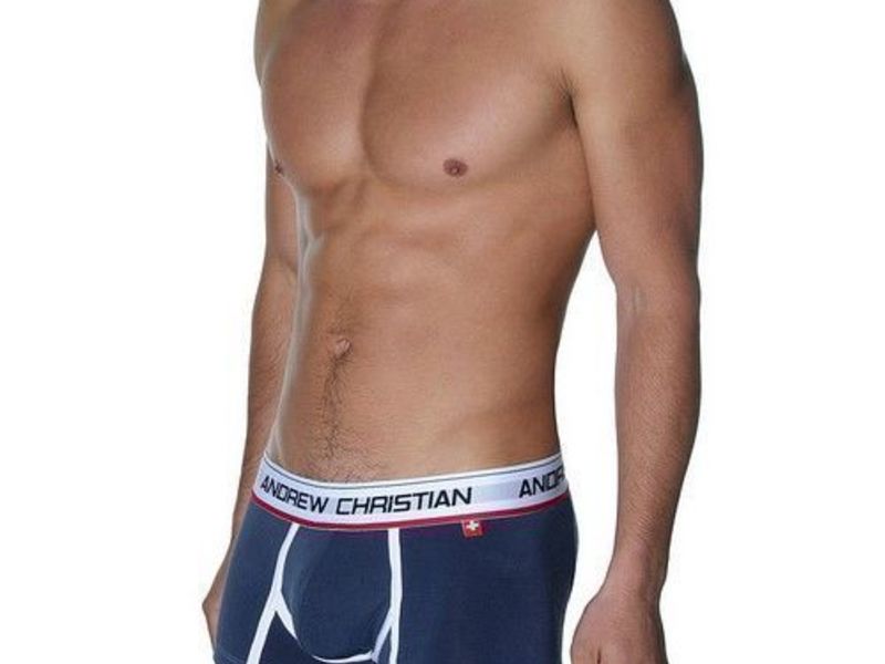 Мужские трусы боксеры серые Andrew Christian CoolFlex Boxer Show-It Asphalt   AC31 16928