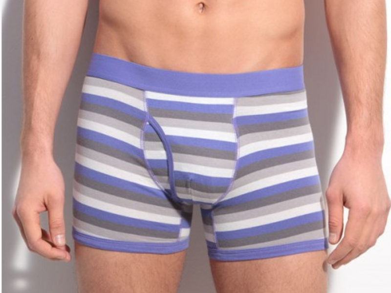 Мужские трусы боксеры индиго в полоску Bottoms Out EZ51246BB 17437