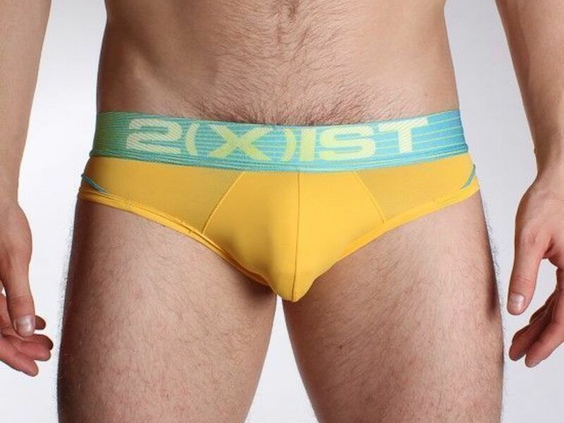Мужские трусы брифы желтые 2xist Fetish Yellow  Brief 17784