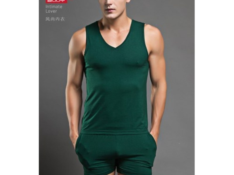Мужская майка зеленая Superbody Green 18467