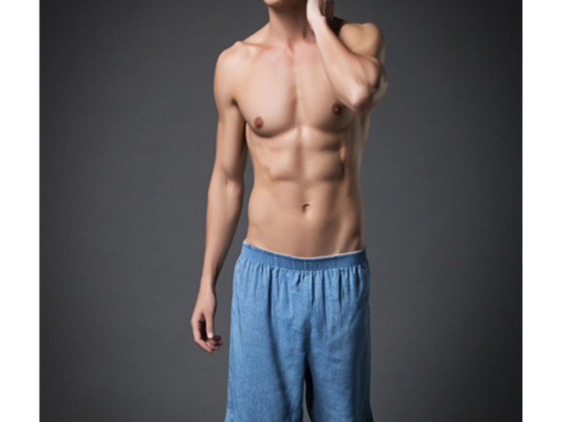 Мужские шорты голубые Superbody LARGE JOY shorts BLUE 18482