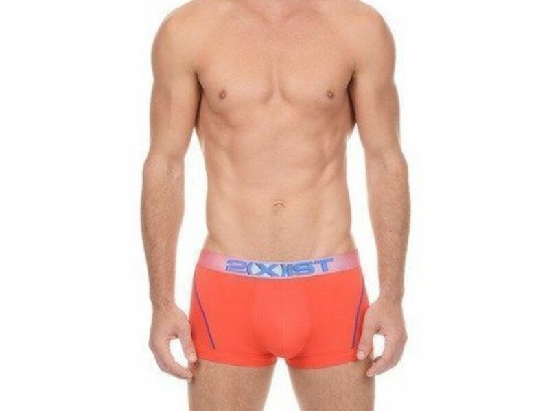 Мужские трусы боксеры оранжевые 2xist oblique stripes Boxer ORANGE 18499